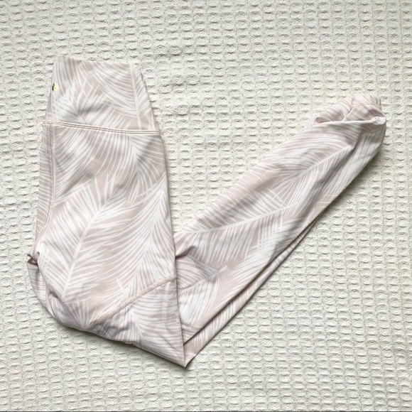 Spiritual Gangster Pants - Spiritual Gangster blush and white printed ruched legging Small